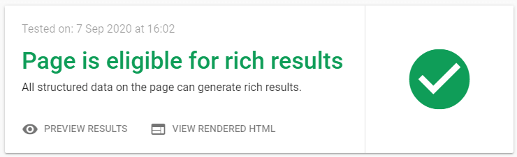 Eligible for rich results