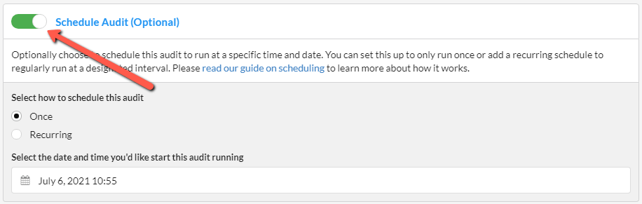 Enable scheduling